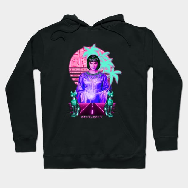 Cleopatra Synthwave Vaporwave aesthetic Hoodie by Shirt Vibin